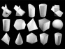 Набор гипсовых геометрических тел (15 штук)